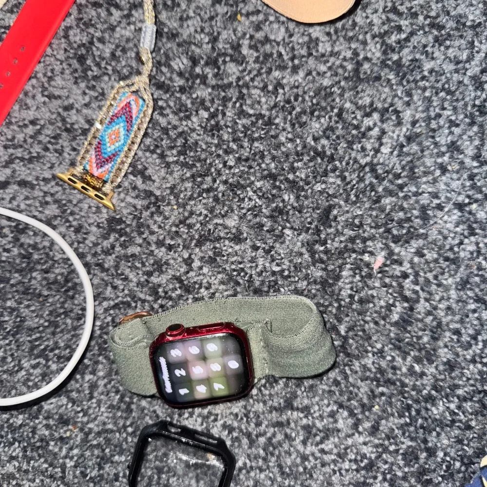 Red series 7 Apple Watch